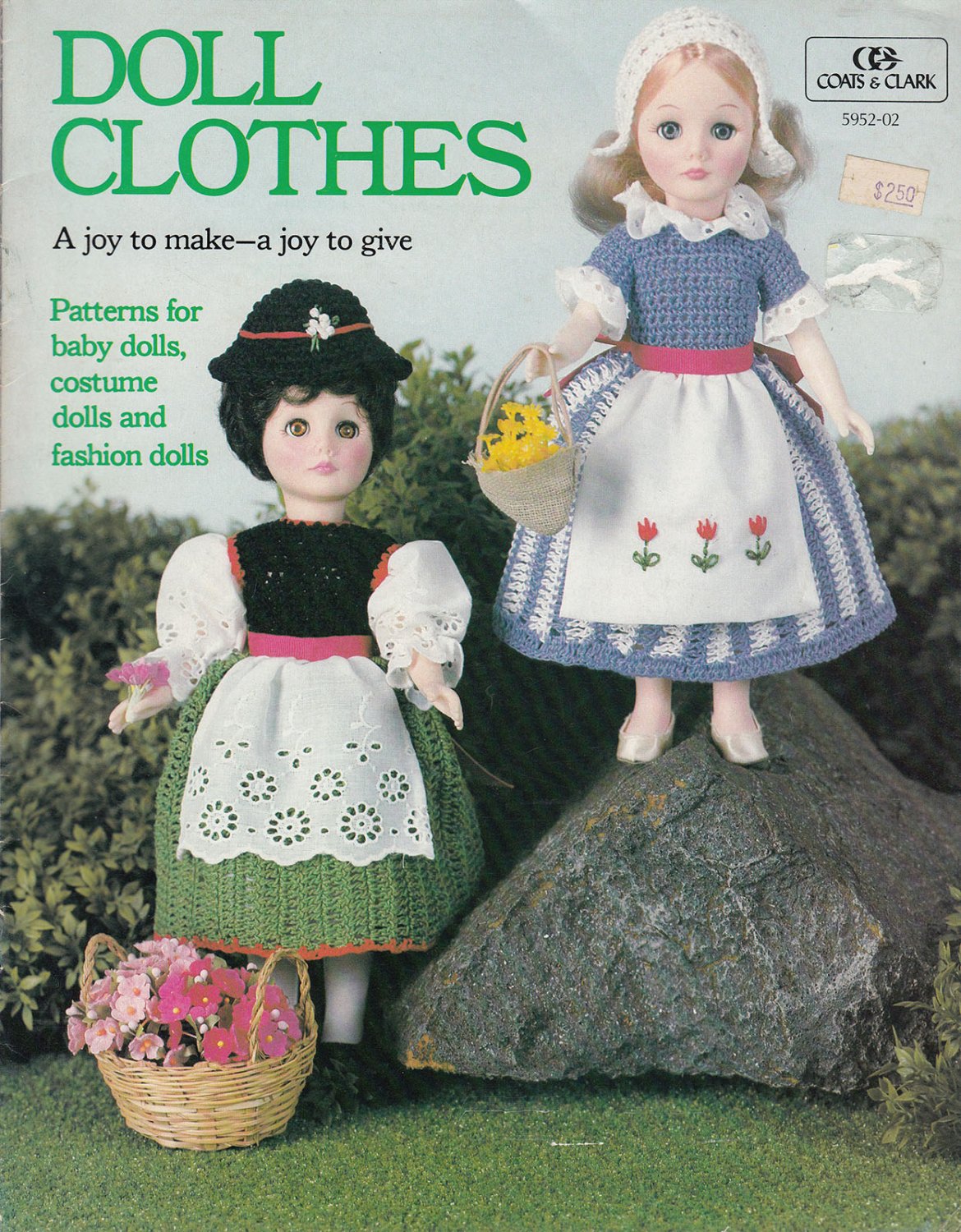 DOLL CLOTHES COATS & CLARK BABY DOLLS COSTUME & FASHION DOLLS 1983 KNIT CROCHET
