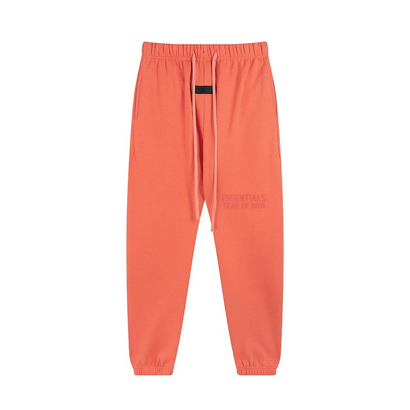 FOG ESSENTIAL Sweatpants Season 8 Flocking Orange
